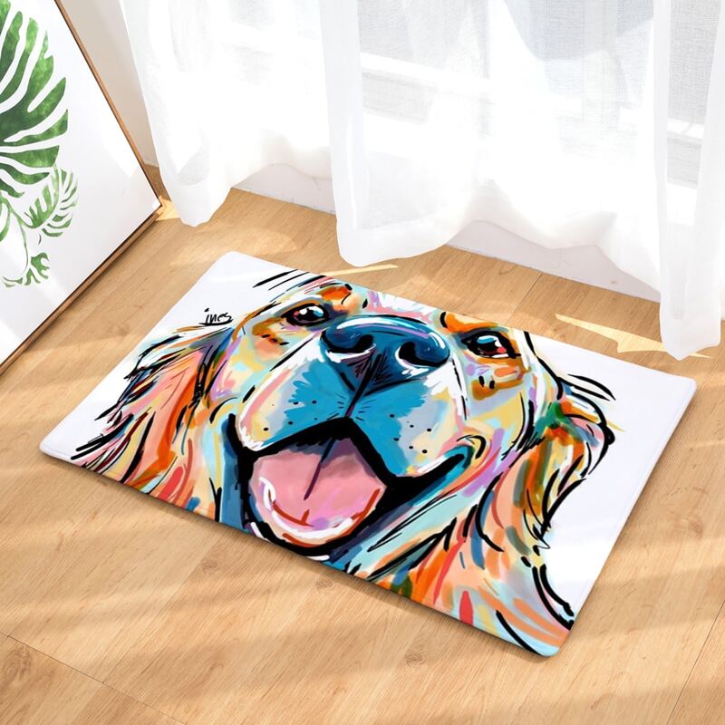 

Dog Print Floor Mat, Multicolor