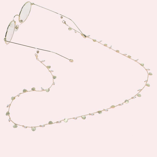 

Faux Pearl Decor Glasses Chain, Gold