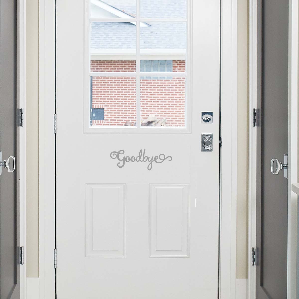 

Letter Graphic Door Sticker, Light grey