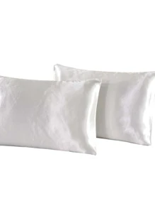 2pcs Solid Pillowcase Without Filler - White - View 1