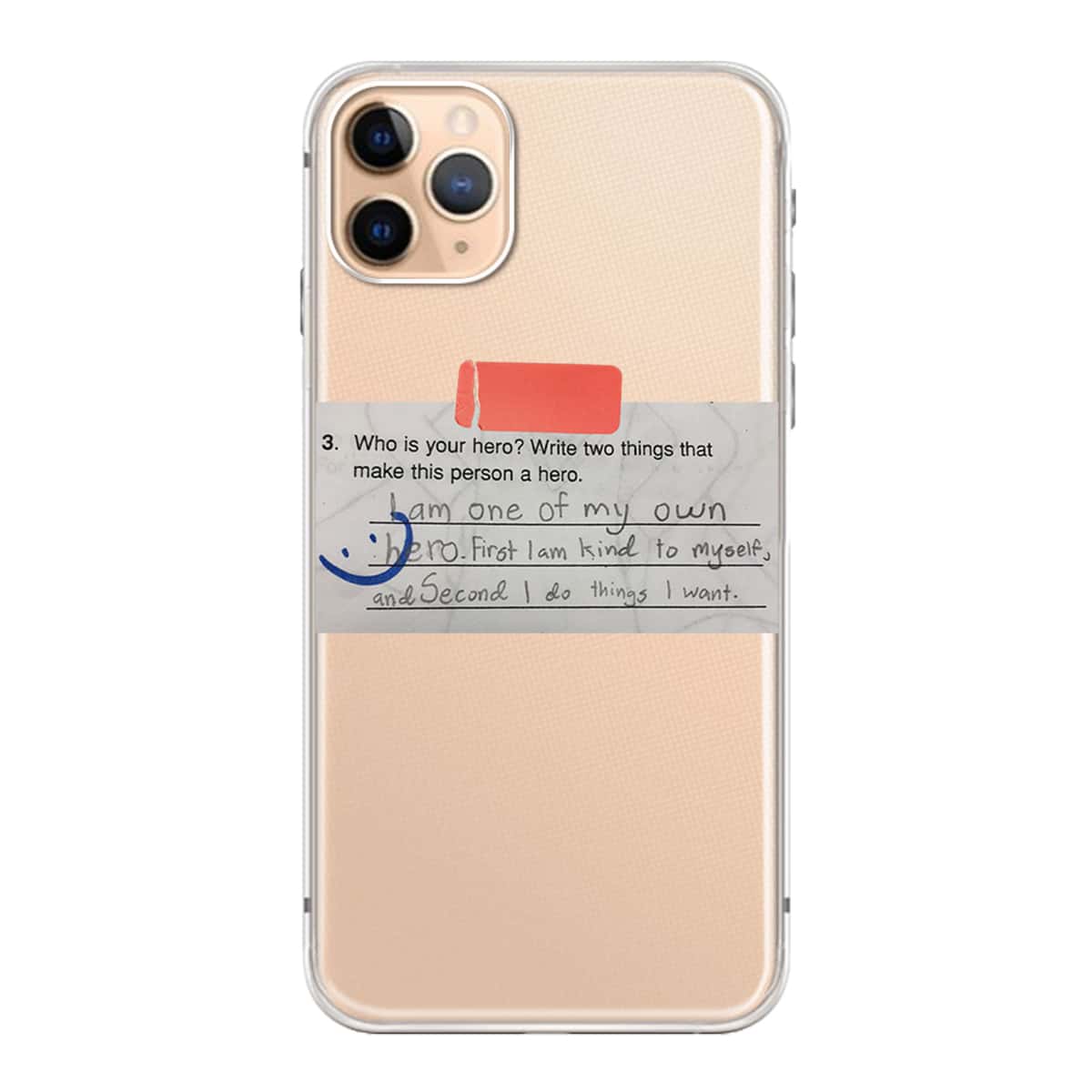 

1pc Slogan Graphic iPhone Case, Clear