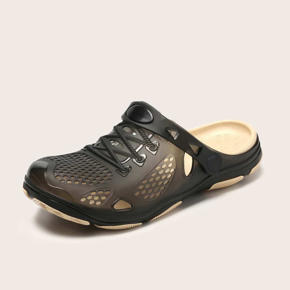 

Guys Hollow Out Two Way Wear Sandals, Black