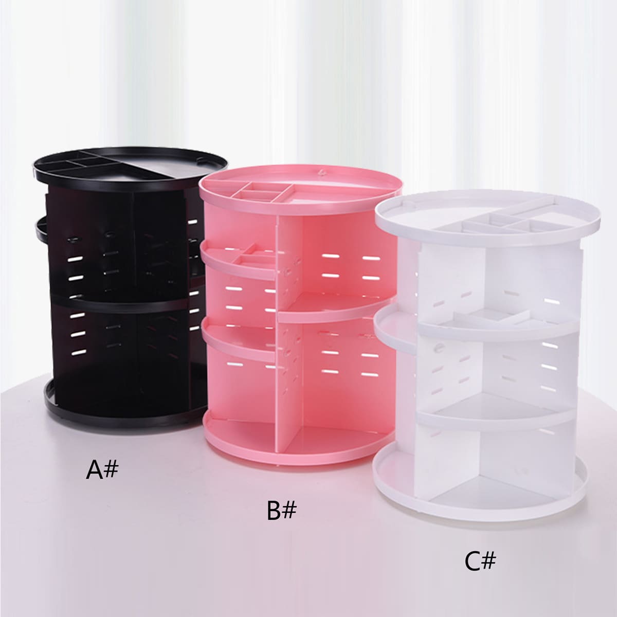 

1pc Rotatable Cosmetic Storage Box, Multicolor