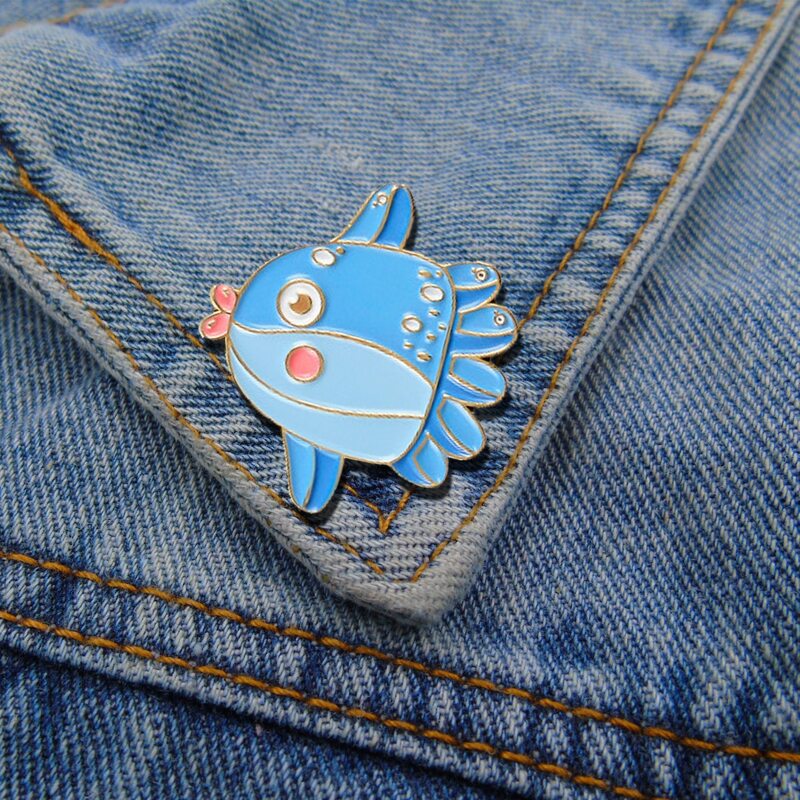 

Fish Shaped Brooch, Blue