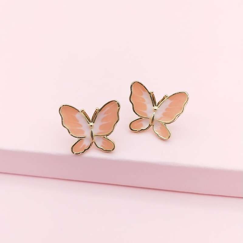 

Butterfly Stud Earrings, Multicolor