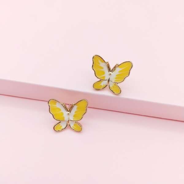 

Butterfly Stud Earrings, Yellow