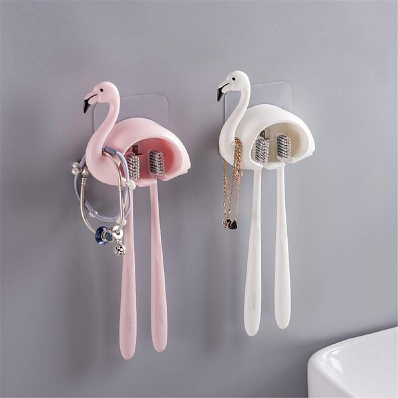 

1pc Swan Shaped Toothbrush Storage Rack, Multicolor
