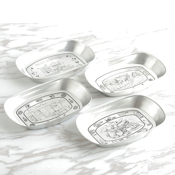 

1pc Stainless Steel Tea Tray, Multicolor