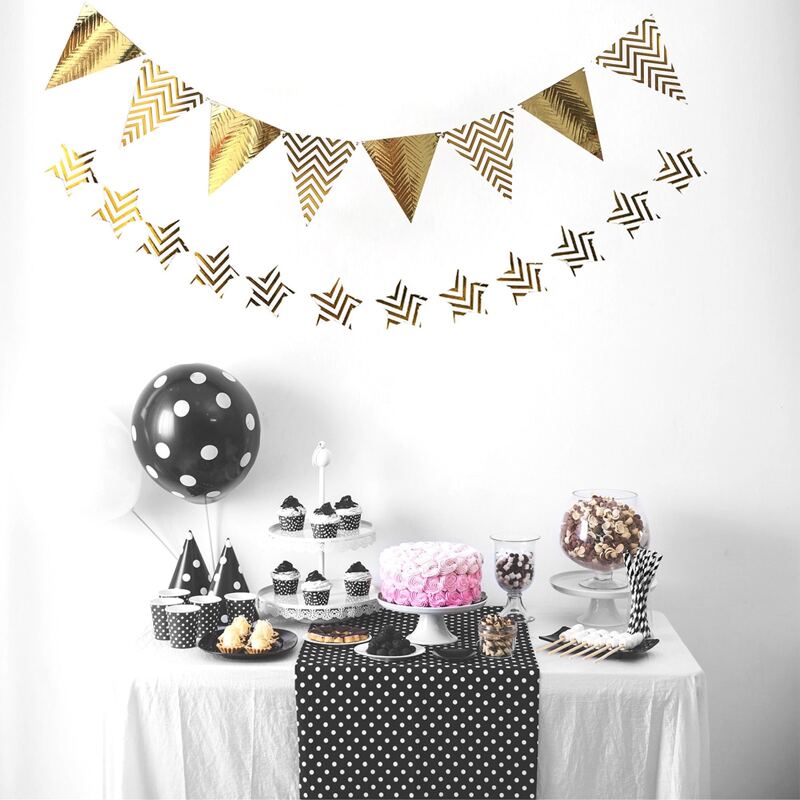

1pc Chevron Pattern Pull Flag, Multicolor