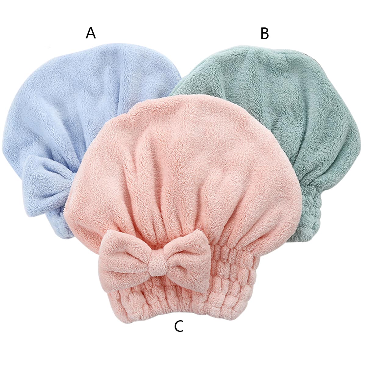 

1pc Bow Decor Dry Hair Cap, Multicolor