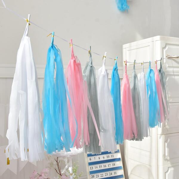 

5pcs Decorative Paper Tassel, Multicolor