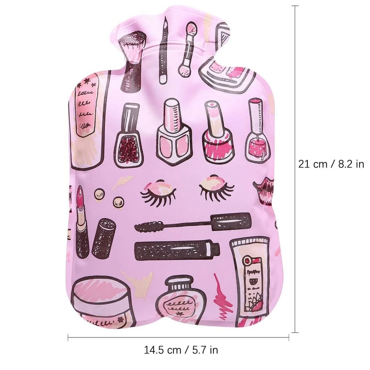 

Cosmetic Print Hot Water Bag, Baby pink
