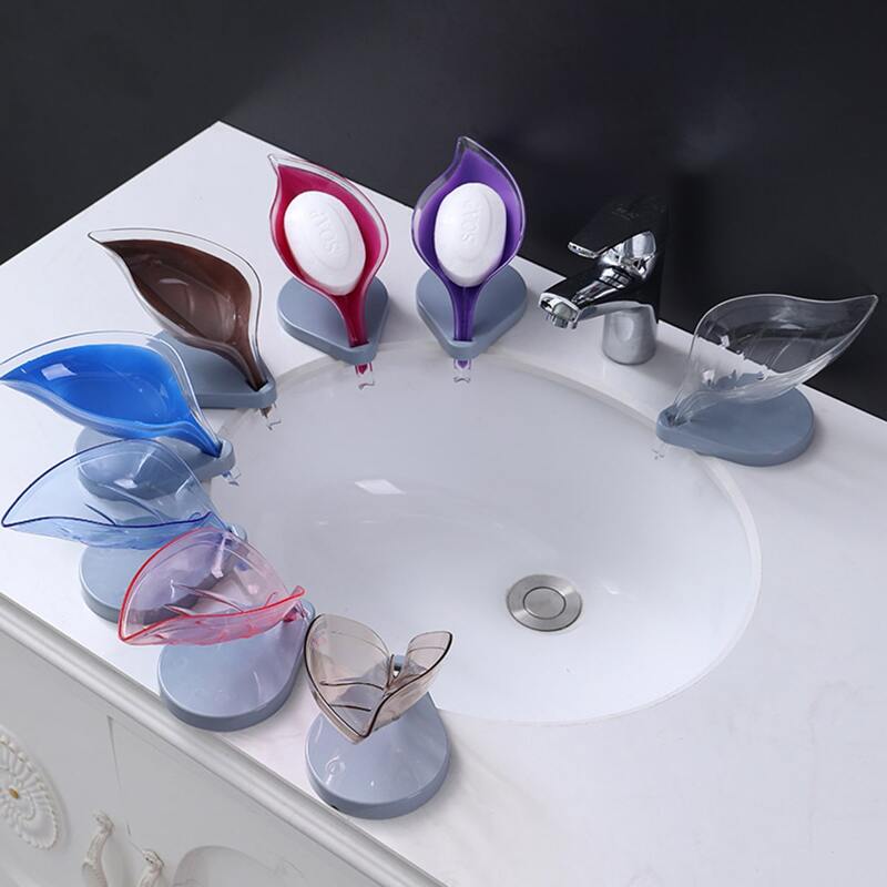 

1pc Leaf Shaped Soap Dish Holder, Multicolor