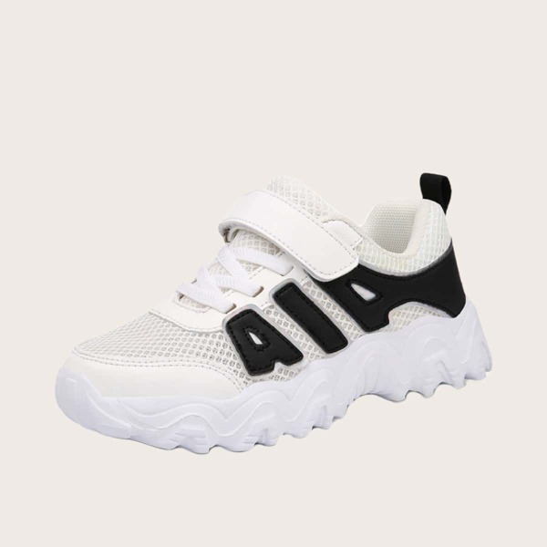 

Girls Lace-up Front Mesh Sneakers, White
