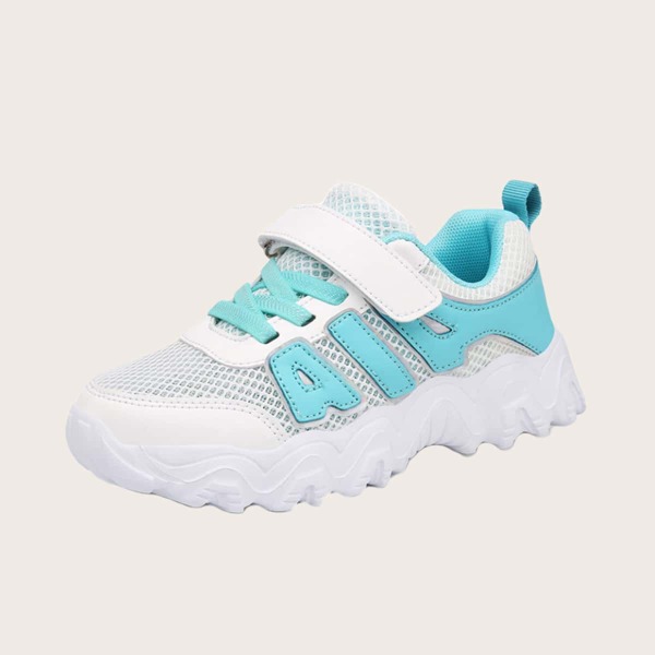

Girls Lace-up Front Mesh Sneakers, White