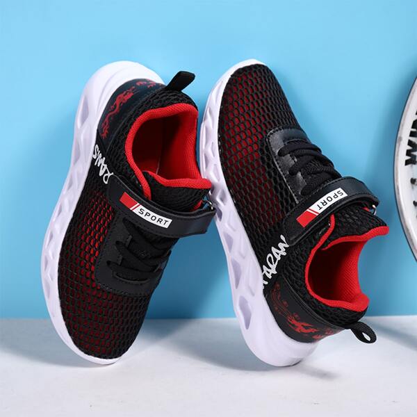 

Boys Lace-up Front Low Top Sneakers, Black