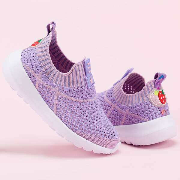 

Toddler Girls Knit Slip On Sneakers, Purple