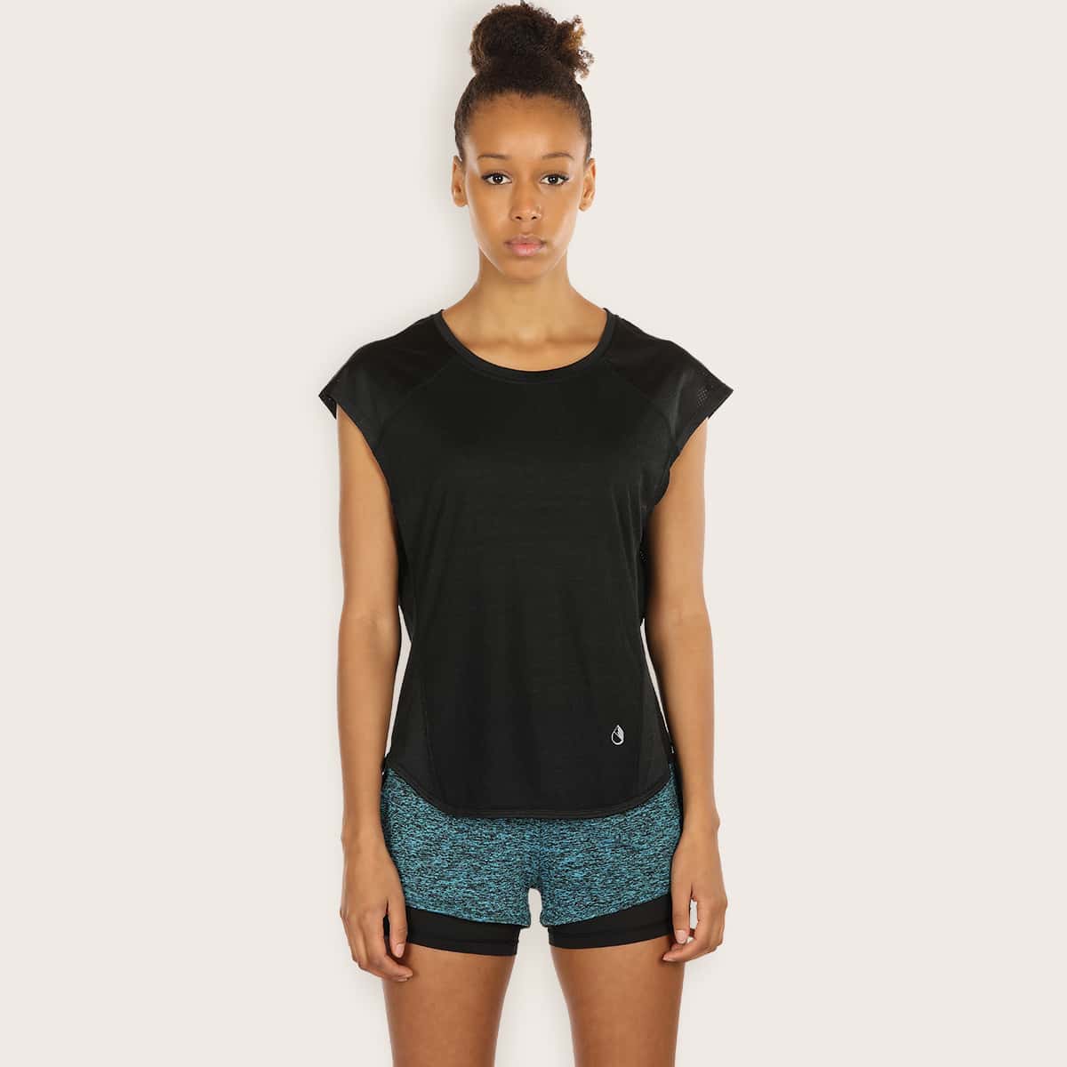 

Raglan Sleeve Sports Tee, Black
