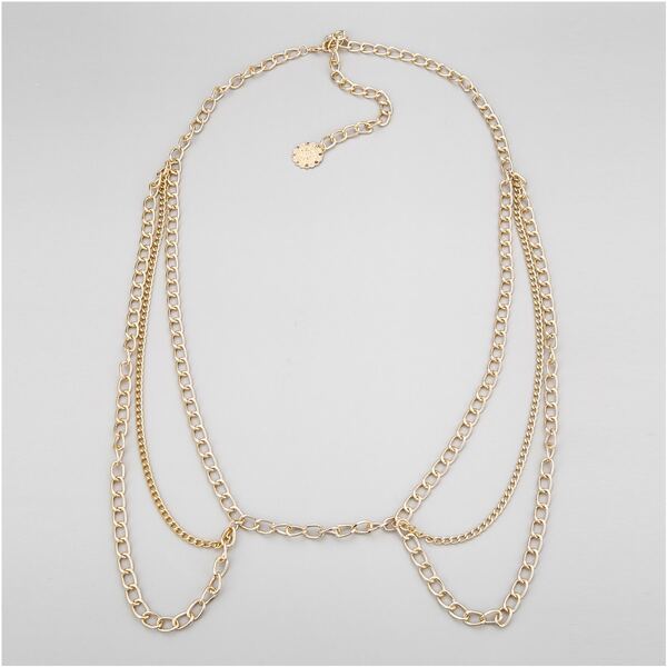 

Layered Chain Belt, Gold