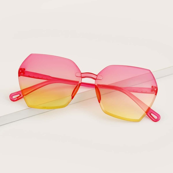 

Rimless Gradient Lens Sunglasses, Multicolor