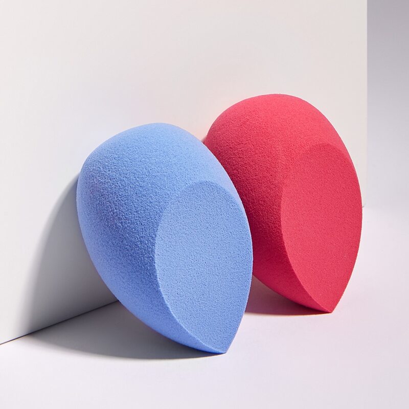 

2pcs Solid Makeup Sponge, Multicolor