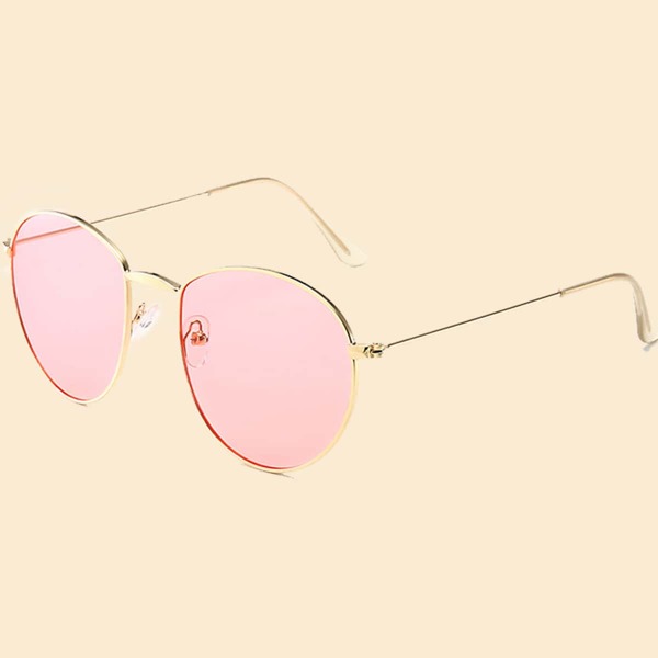 

Toddler Girls Round Frame Sunglasses, Pink