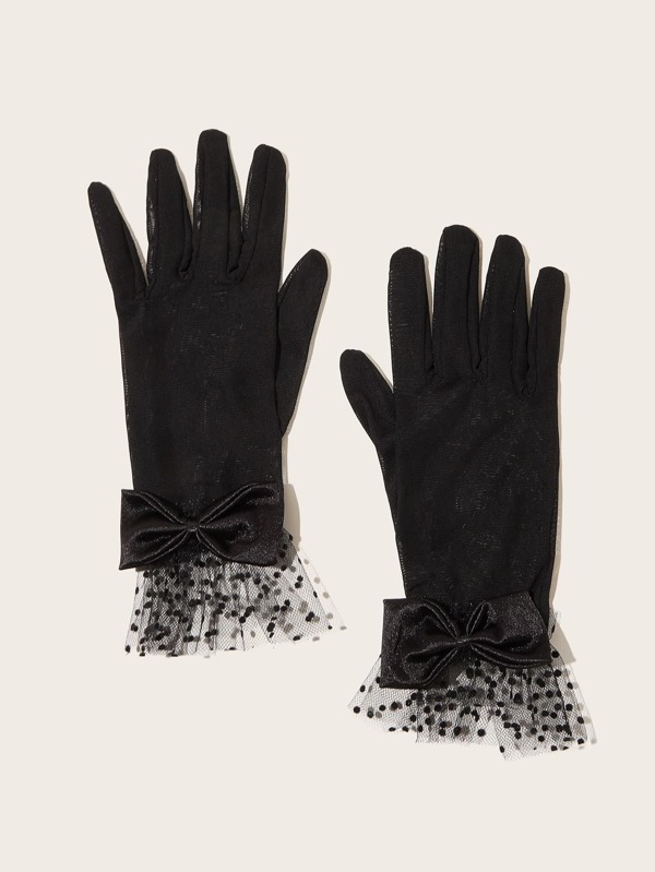 Lace Bow Gloves SHEIN IN
