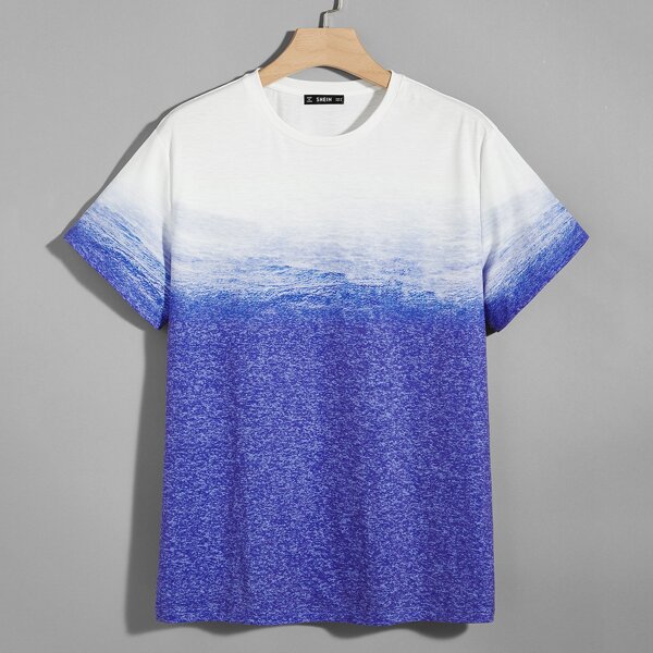 

Men Color Block Tee, Blue