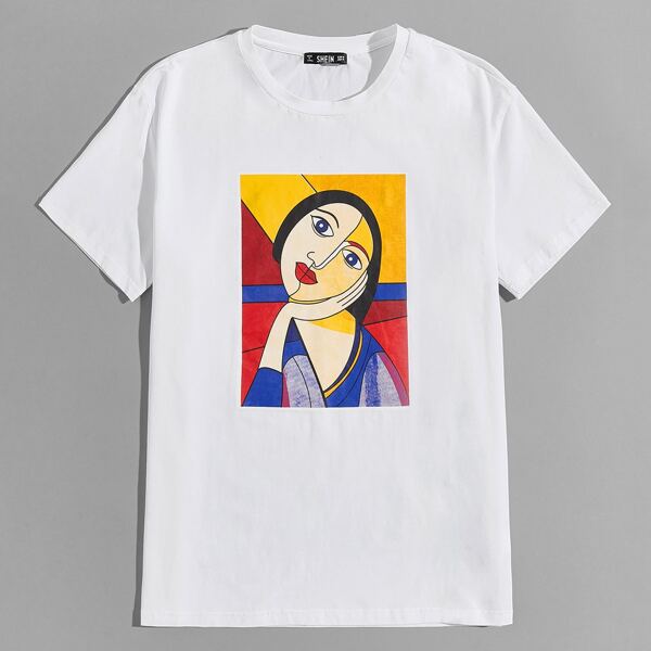 

Men Figure Graphic Tee, White