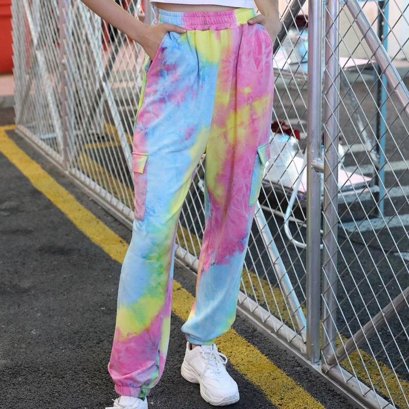 

Tie Dye Pocket Side Sweatpants, Multicolor