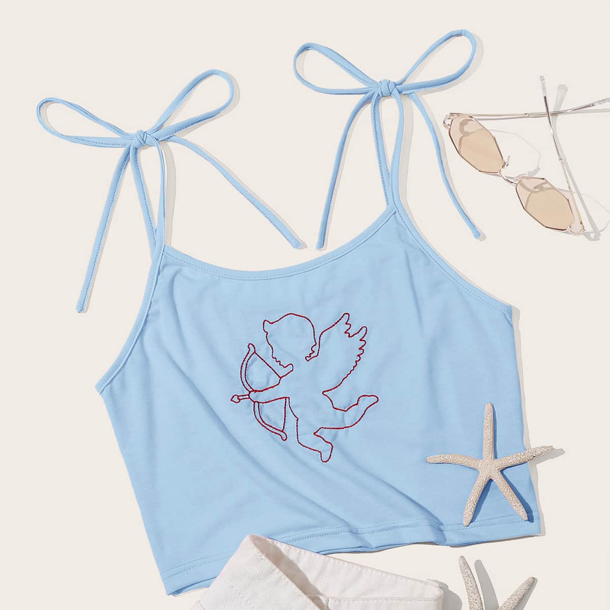 

Angel Graphic Cami, Baby blue