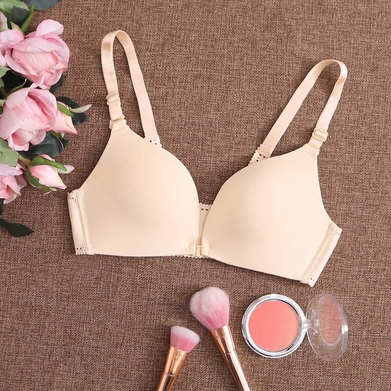 

Front Hook Seamless Bra, Apricot