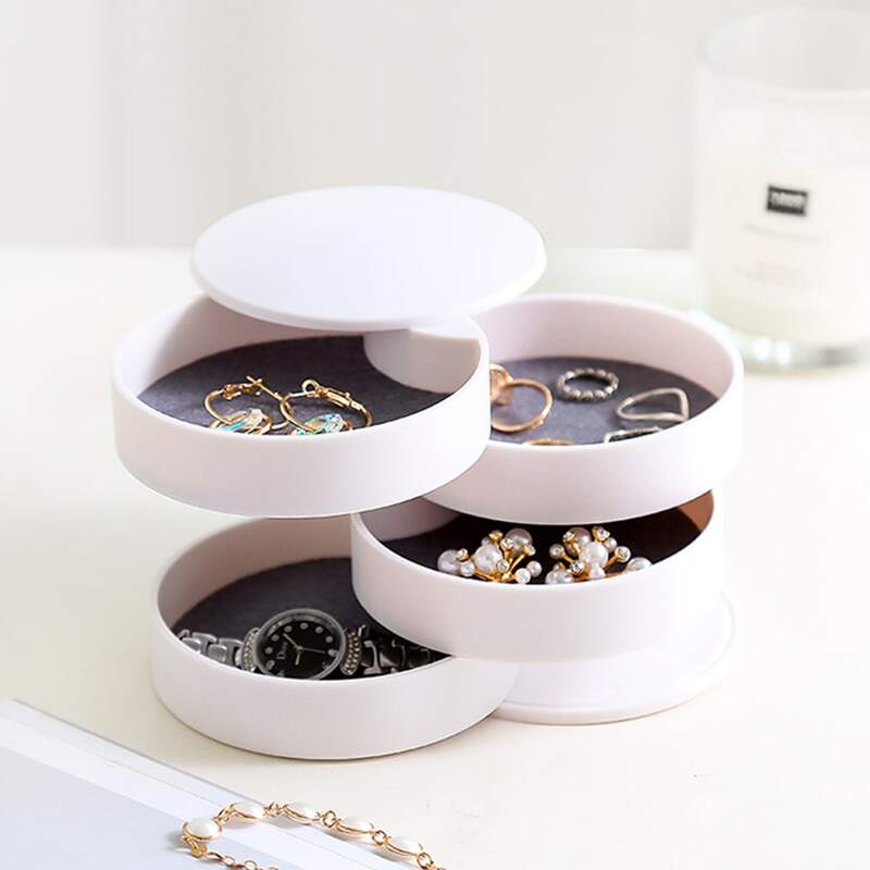 

1pc Rotating Jewelry Storage Box, Multicolor
