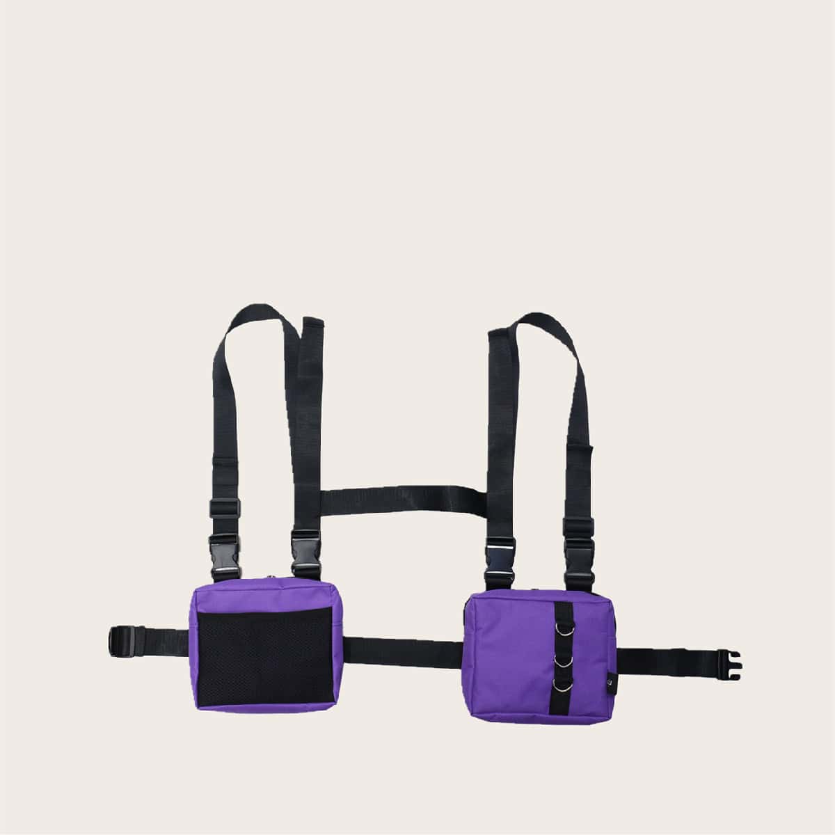 

Buckle Double Fanny Pack, Purple