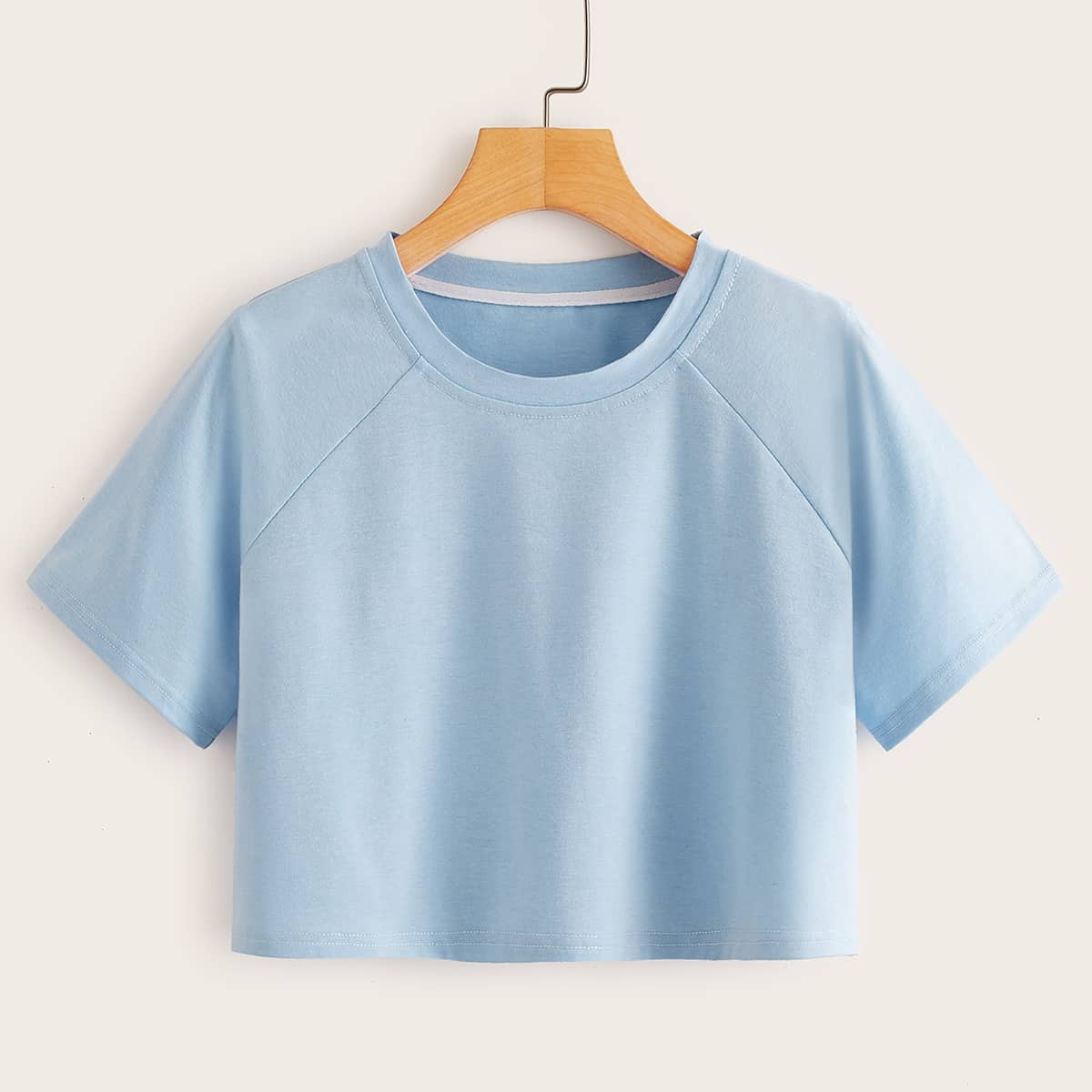 

Blue Crop Boxy Tee