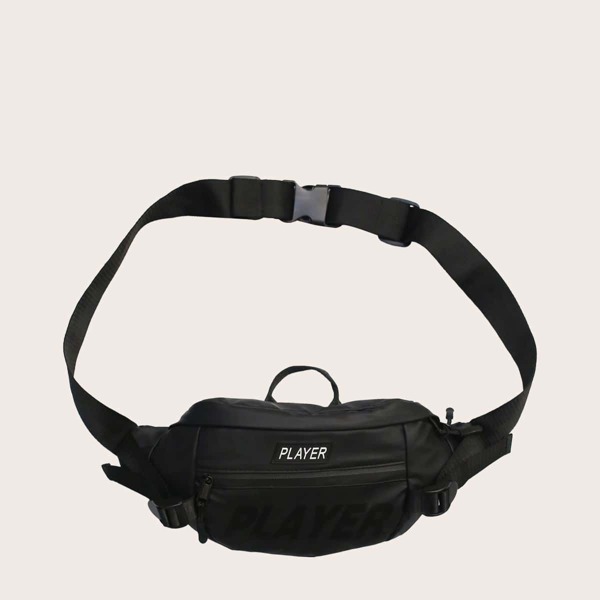 

Letter Patch Fanny Pack, Black