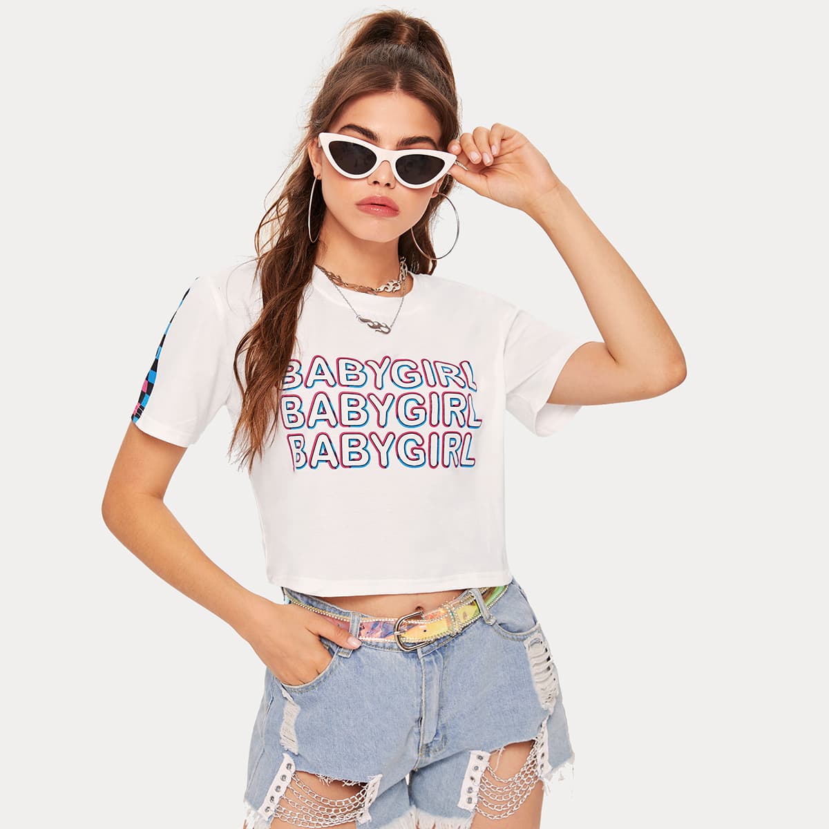 

Letter Graphic Tee, White