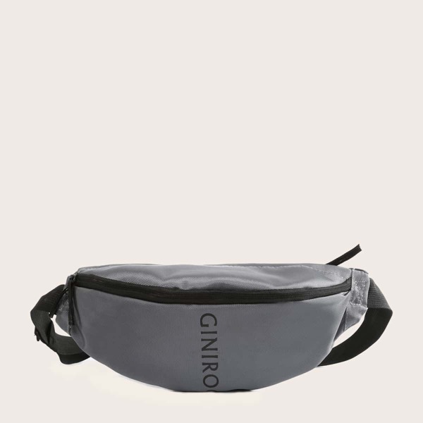 

Letter Graphic Fanny Pack, Grey