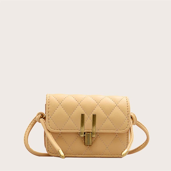 

Girls Quilted Flap Crossbody Bag, Yellow