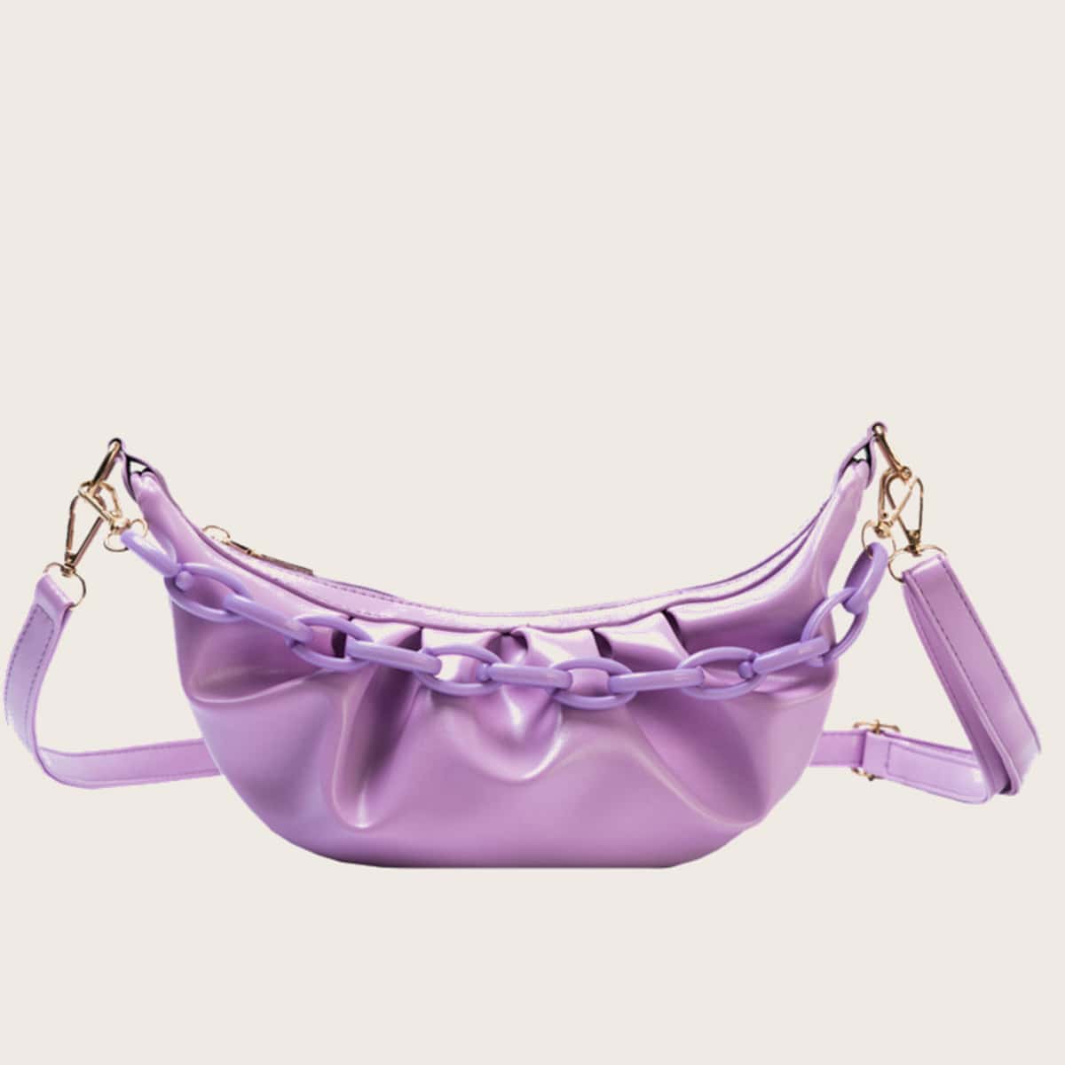 

Chain Ruched bag, Purple