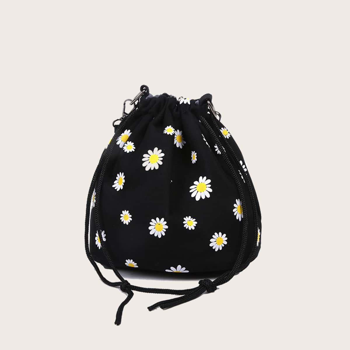 

Daisy Bucket Bag, Black