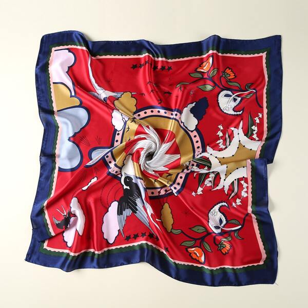 

Bird Pattern Bandana, Multicolor