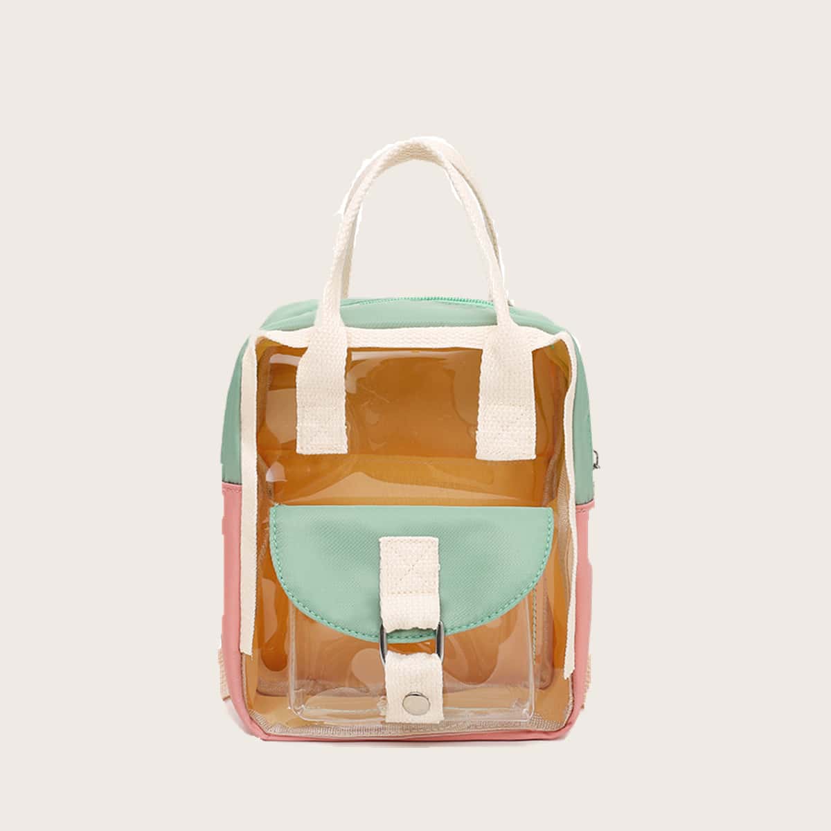 

Colorblock Clear Backpack, Multicolor