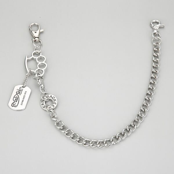 

Men Chain Belt With Charm, Silver