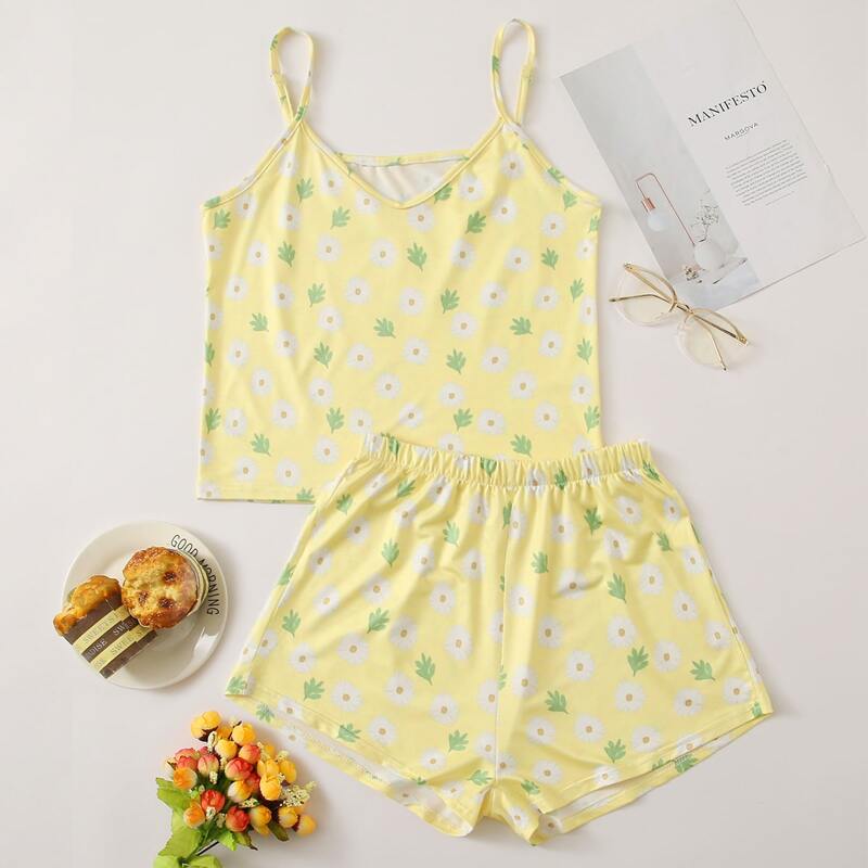 

Daisy Cami & Shorts PJ Set, Yellow