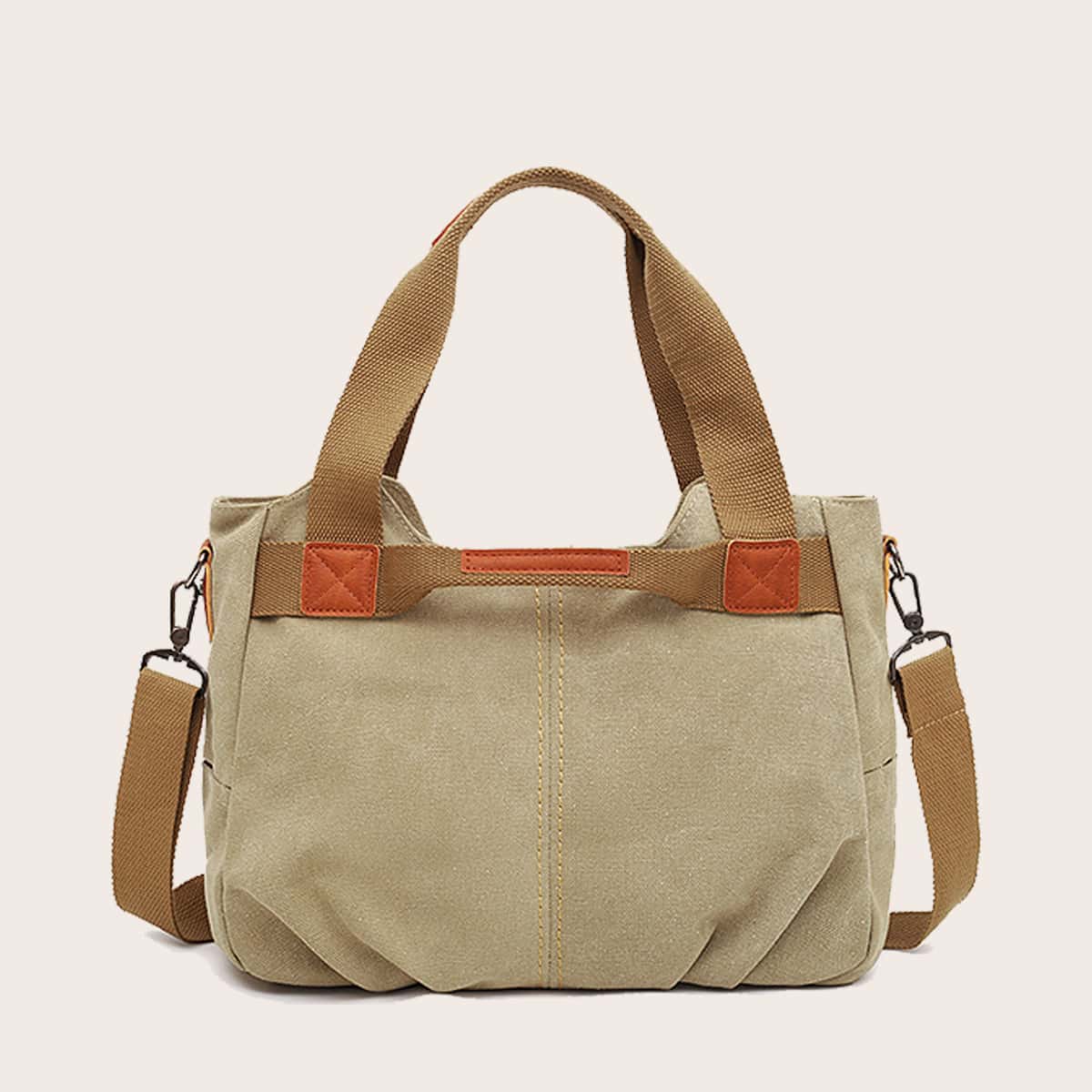 

Guys Minimalist Satchel Bag, Beige