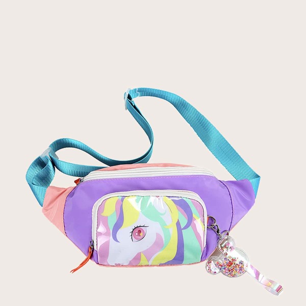 

Girls Unicorn Graphic Fanny Pack, Multicolor