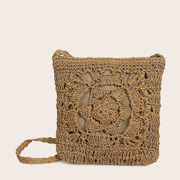 

Girls Braided Crossbody Bag, Brown