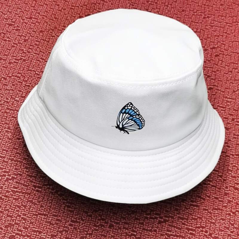 

Butterfly Bucket Hat, White