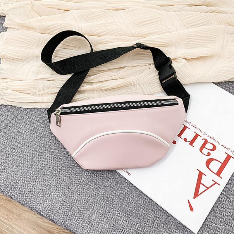 

Solid Buckle Fanny Pack, Pink